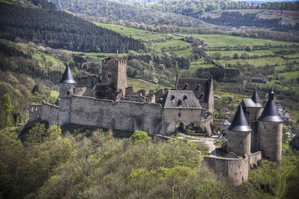 Middle age Castle in a countryside landscape